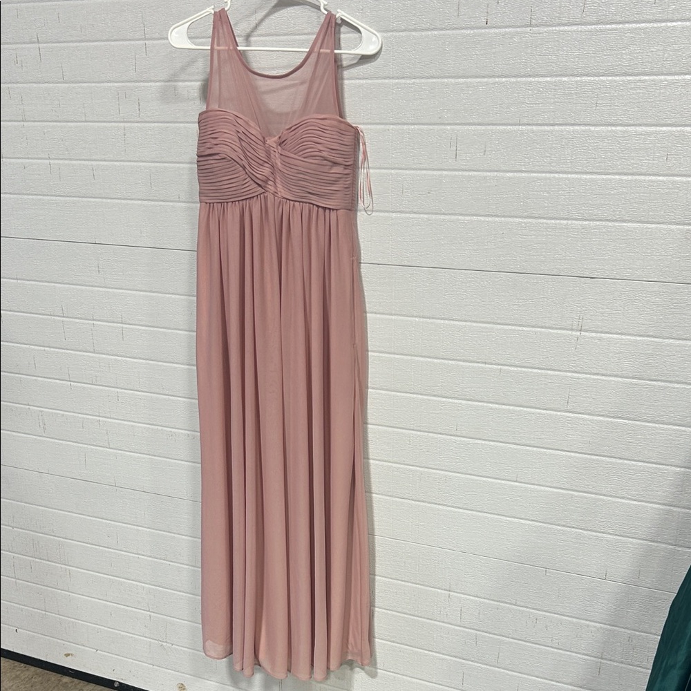 Sleeveless Chiffon Maxi Dress in Dusty Rose